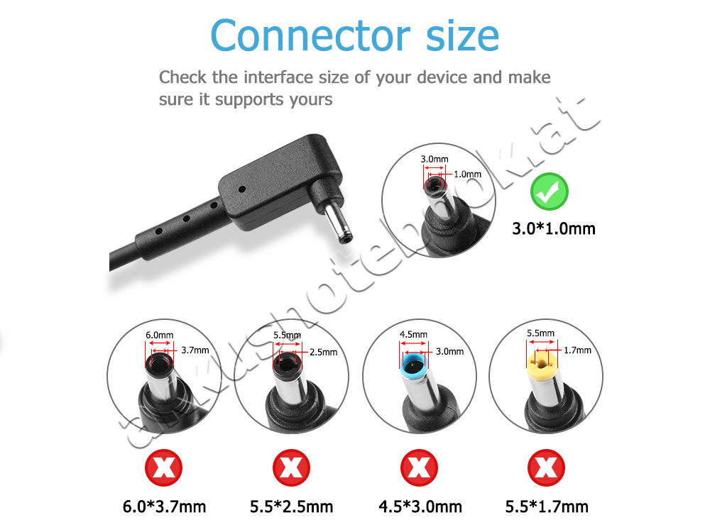 Original 45W Acer A18-045N2A Netzteil Ladegerät + Kabel
