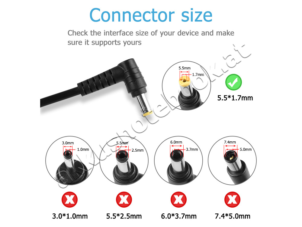 Original 65W Acer R030070131055 Netzteil Ladegerät + Kabel
