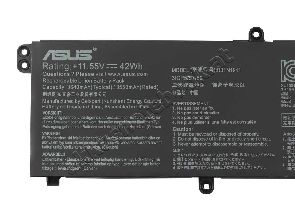 3640mAh Akku für Asus VivoBook Flip 14 TM420 90NB0RN1-M02180