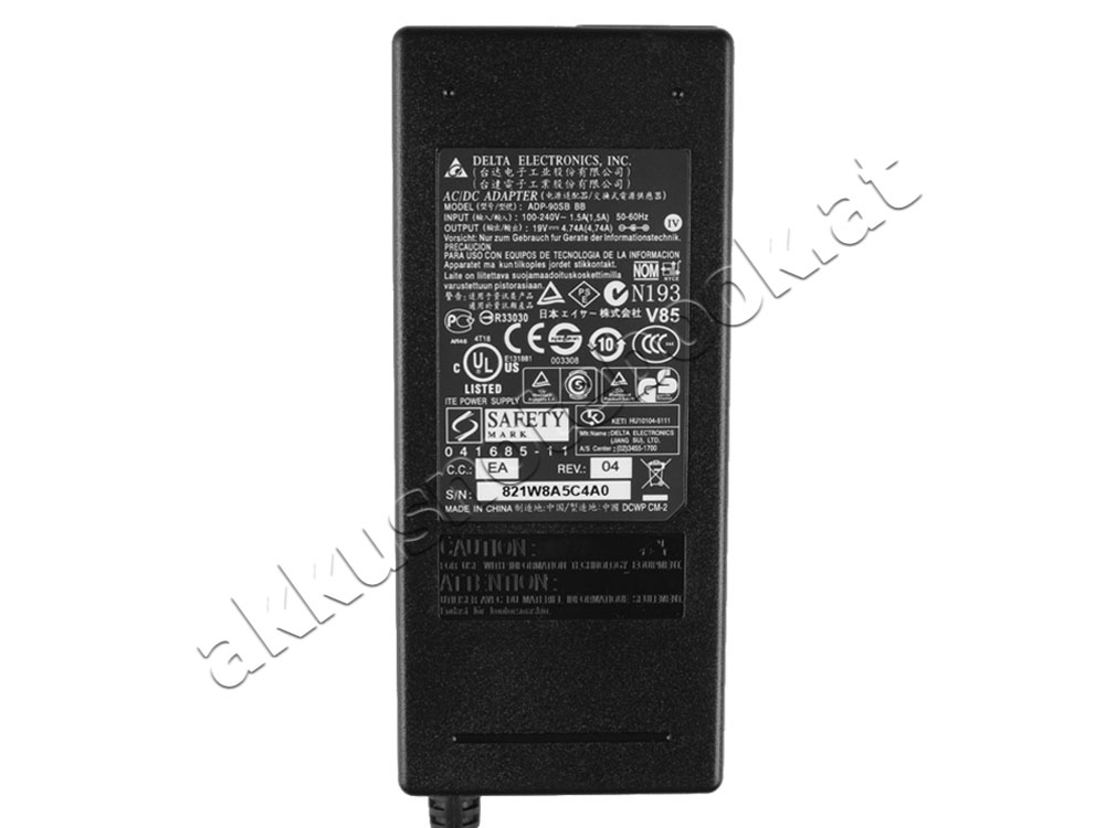 19V 4.74A 90W Clevo M670SRU M670SU M675SRU Notebook Netzteil