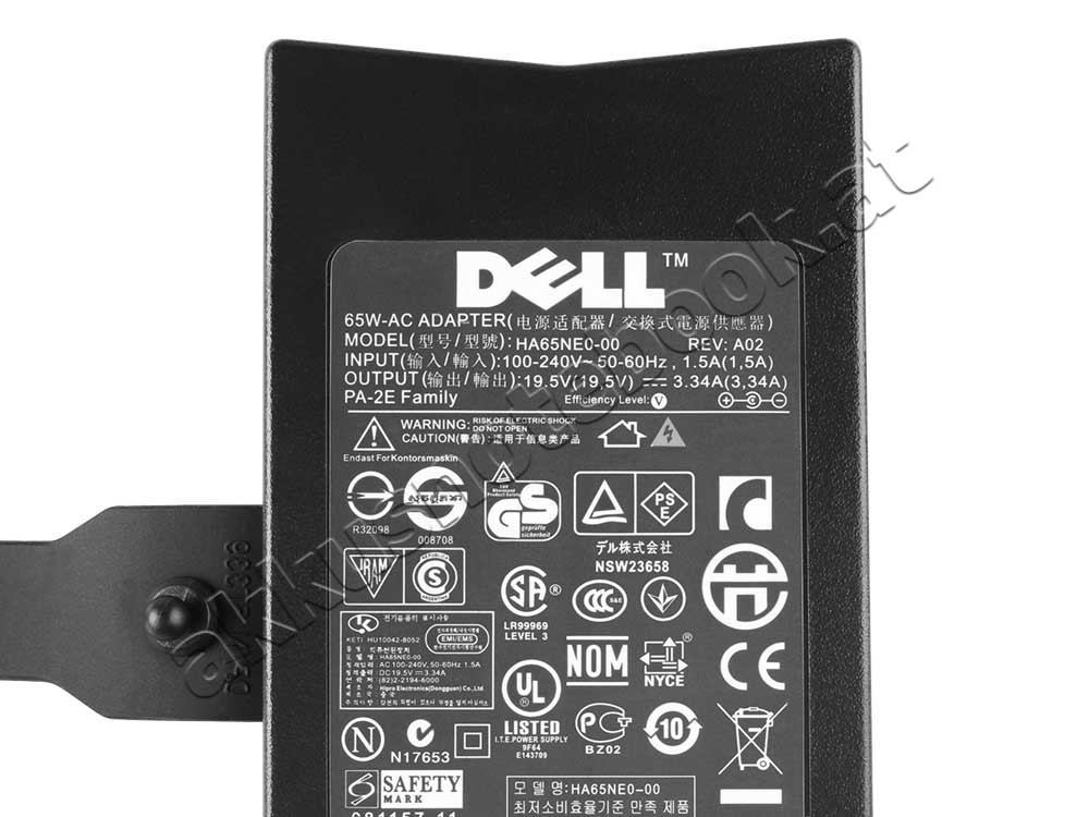 19.5V 3.34A 65W Dell AA65NM121 Notebook Netzteil
