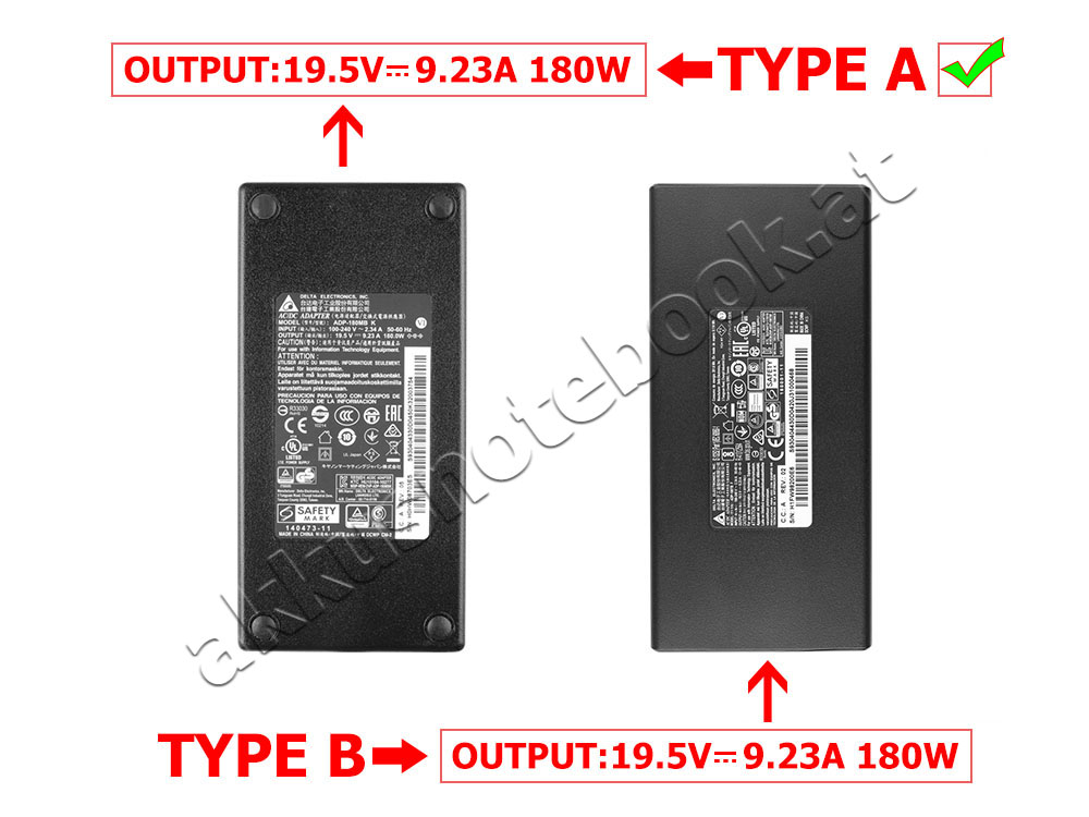 180W MSI 957-16F21P-116 Netzteil Ladegerät + Kabel
