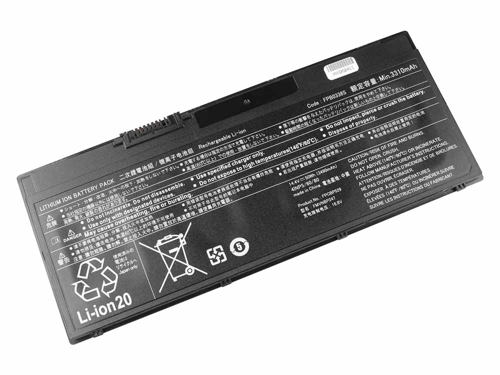 Original 3490mAh 50Wh 4-Zellen Fujitsu CP721834-01 Akku