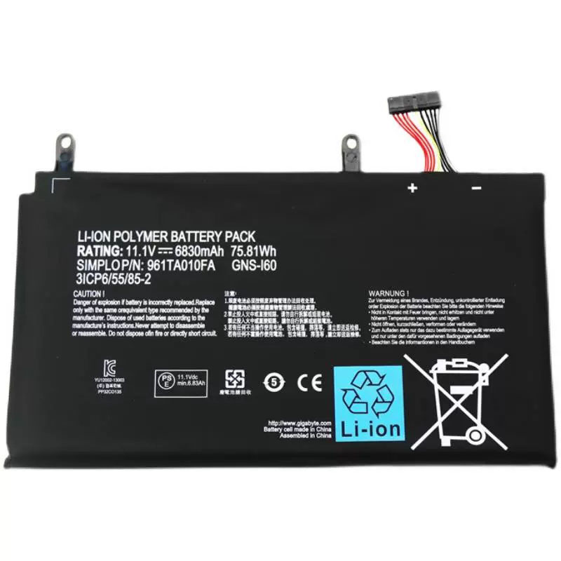 Original 6830mAh 75.81Wh 4-Zellen Gigabyte P35W-v3 Akku