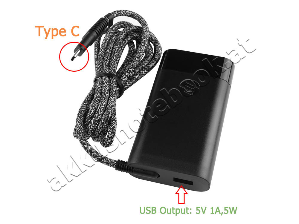 Original 65W USB-C HP TPN-LA22 Netzteil Ladegerät + Kabel