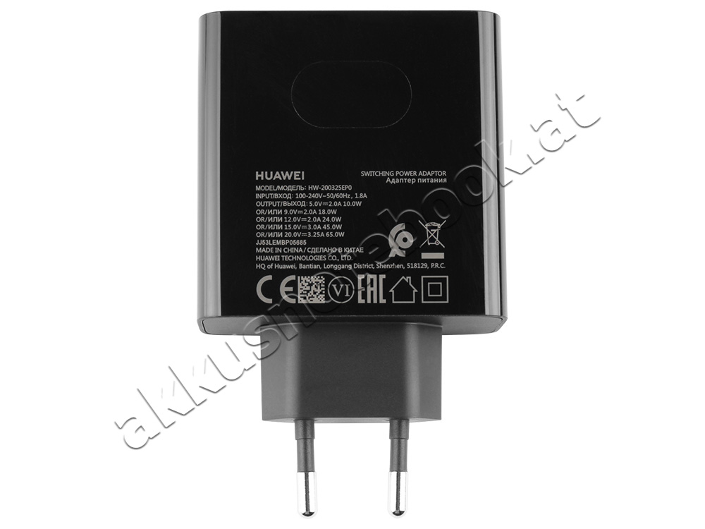 Original 65W USB-C Huawei MateBook D 15 (2022) Netzteil Ladegerät