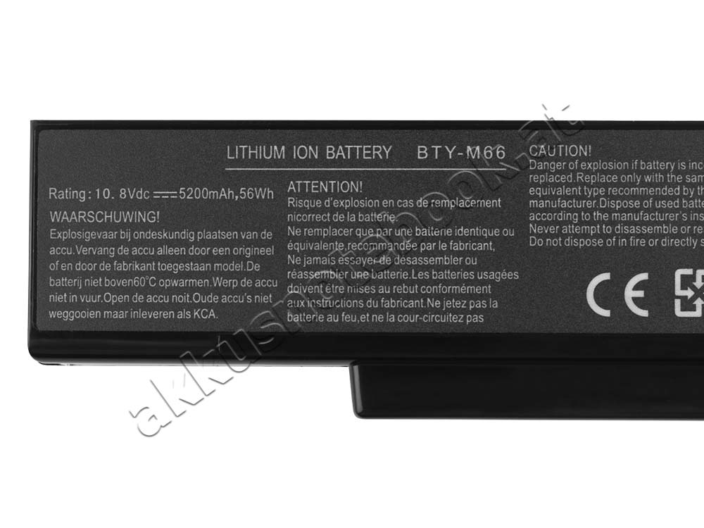 4800mAh 6 Zellen Clevo 916C4540F Akku