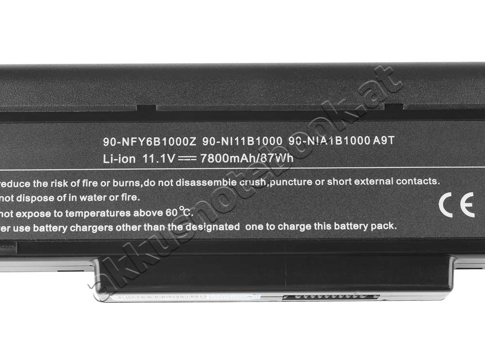 7200mAh 9 Zellen MSI GT725-087UK Akku