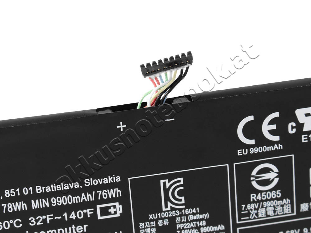 10160mah 78wh Lenovo Yoga 910-13IKB 80VF004CGE Akku