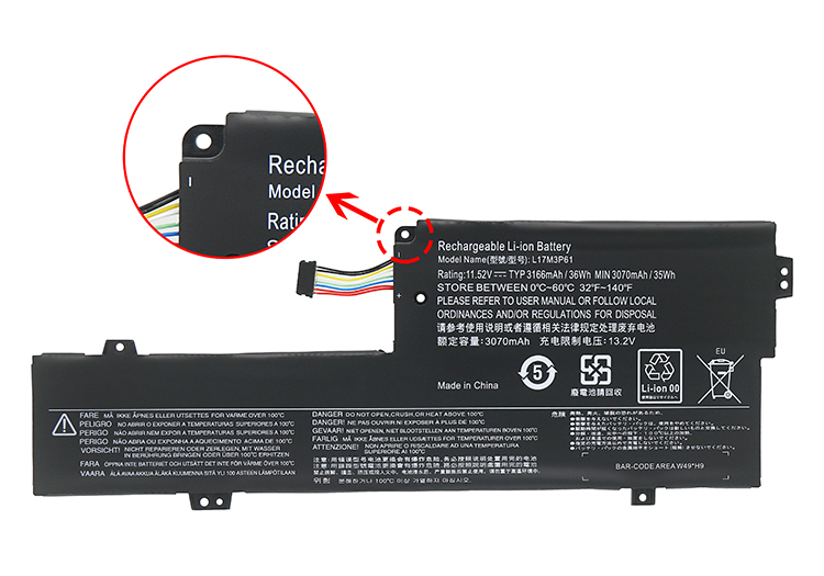 3166mAh 36Wh Lenovo Ideapad 320S13IKB 81AK008XGE Akku