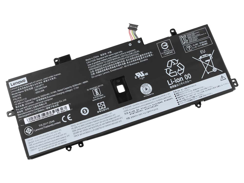 3312mAh Akku für Lenovo ThinkPad X1 Carbon 7th Gen 20QD000HCA