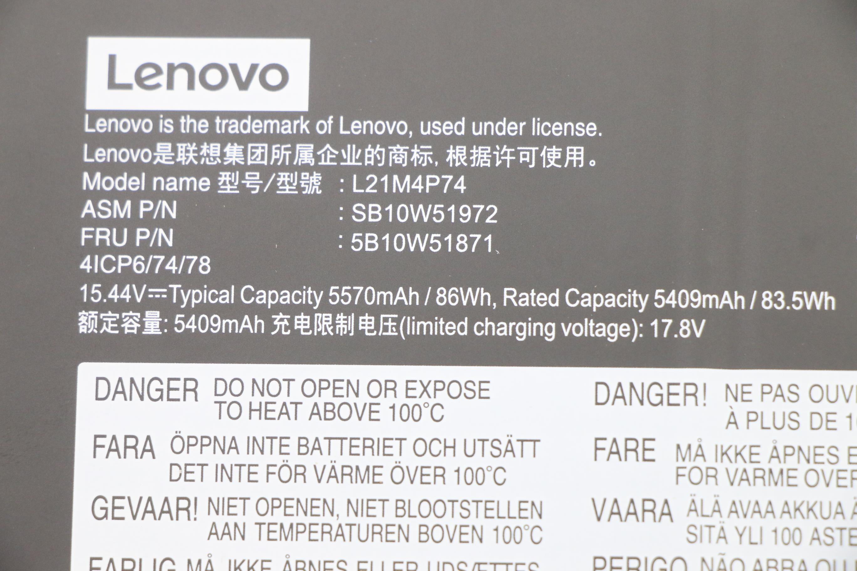 Original 5570mAh 86Wh Lenovo ThinkPad T16 Gen 1 21CJ Akku