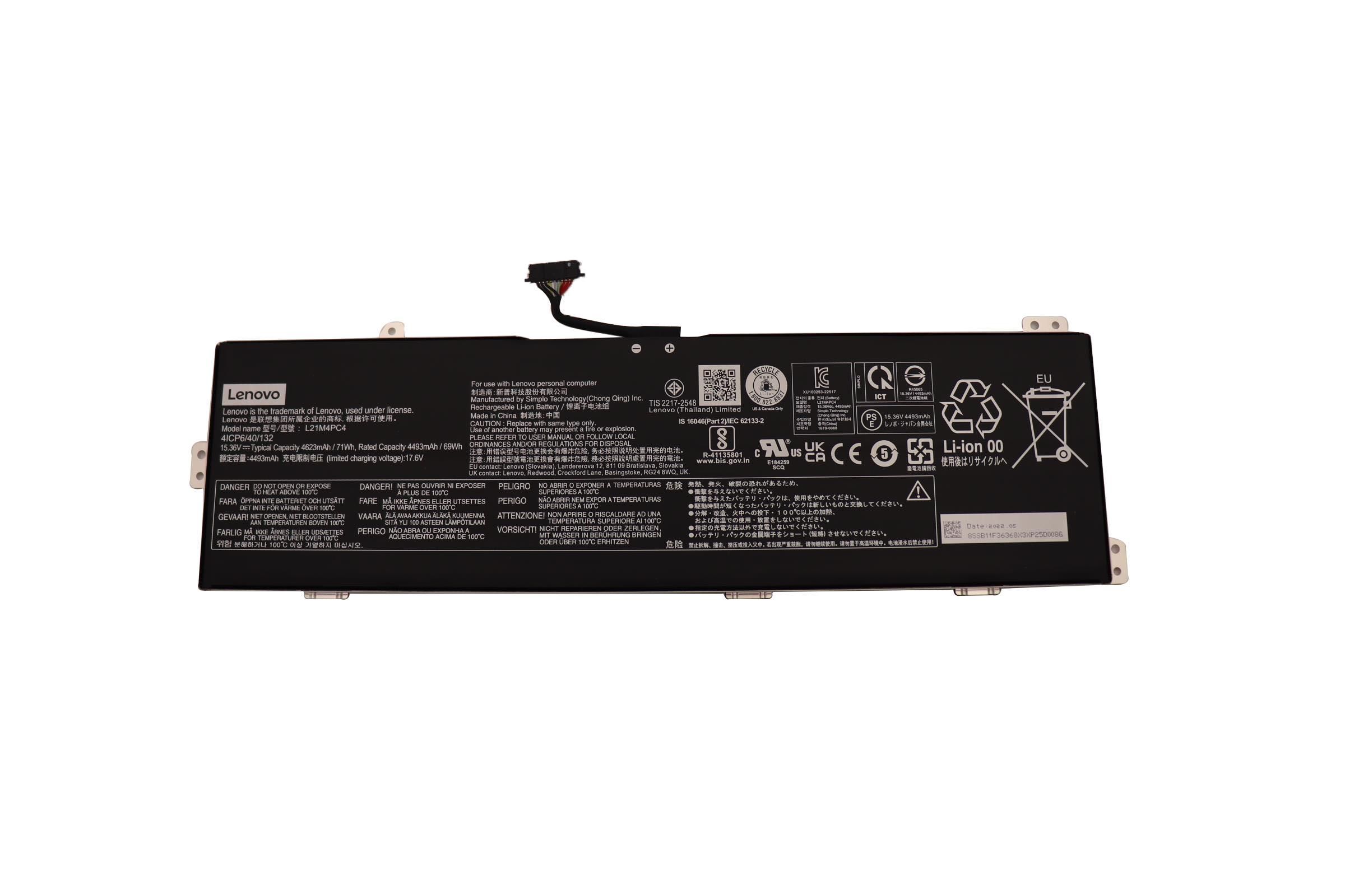 Original 4623mAh 71Wh Lenovo 5B11F36373 Akku