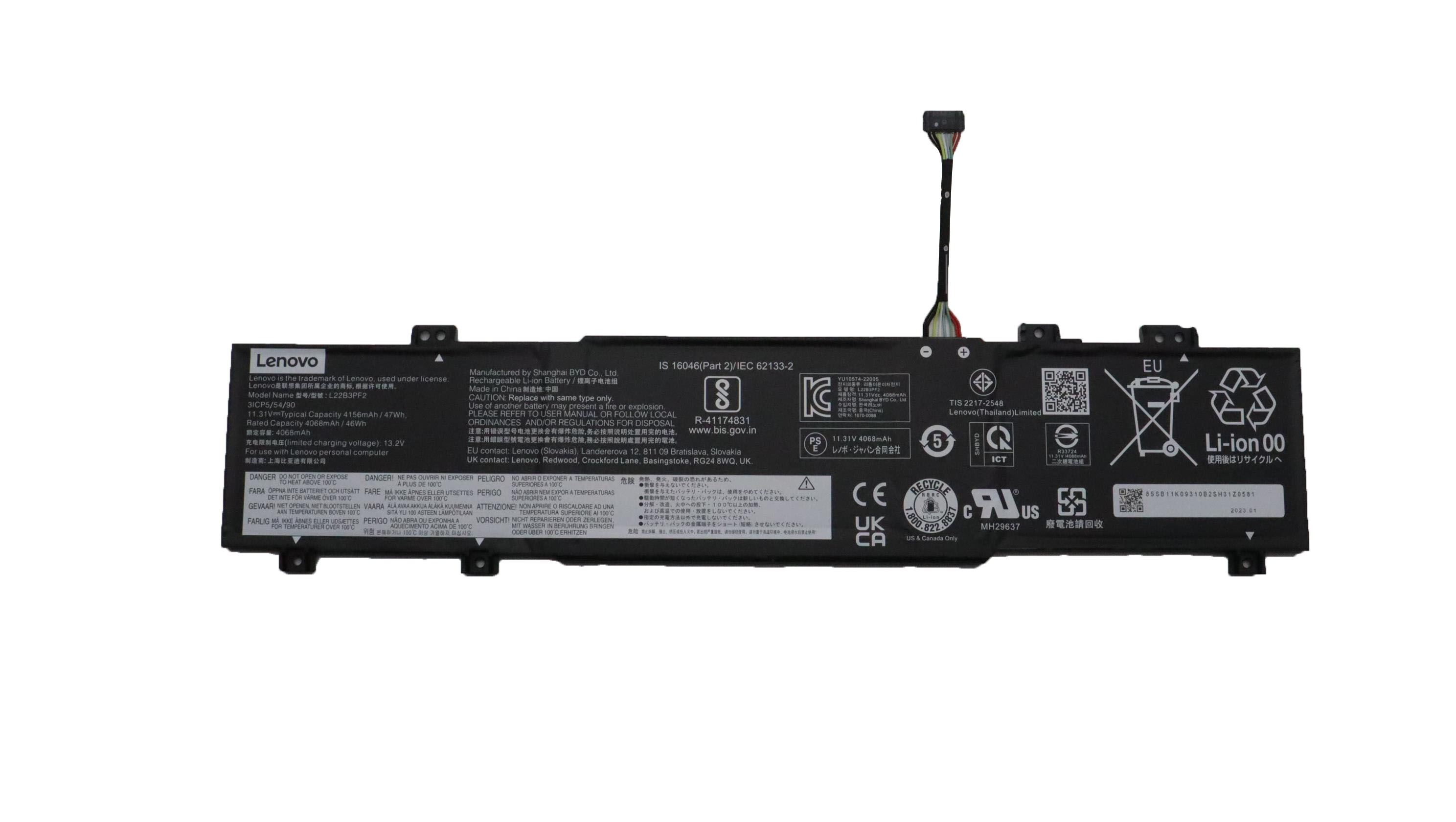 Original 4156mAh 47Wh Lenovo SB11K09310 Akku