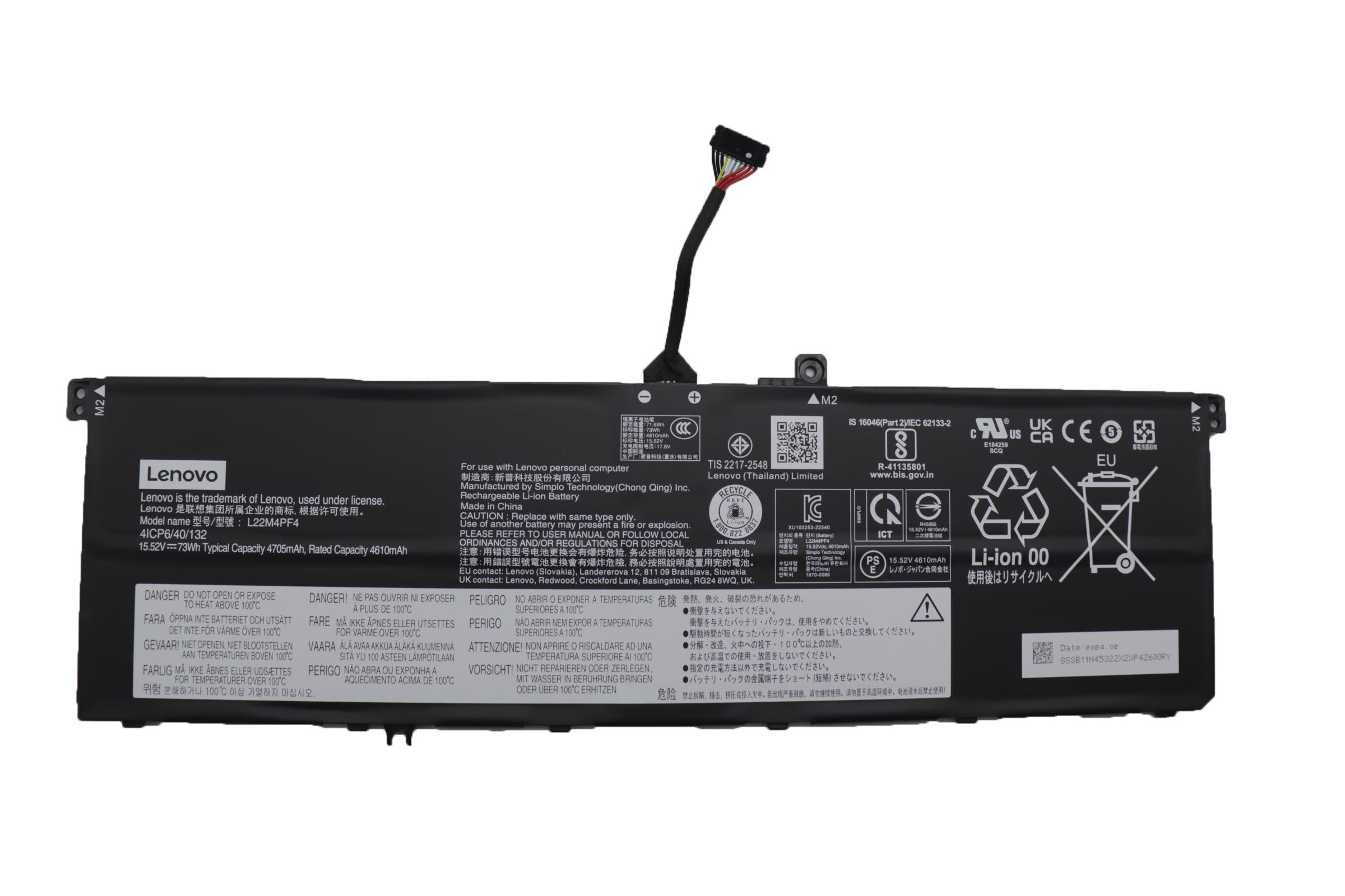 Original 4705mAh 73Wh Lenovo SB11K24759 Akku