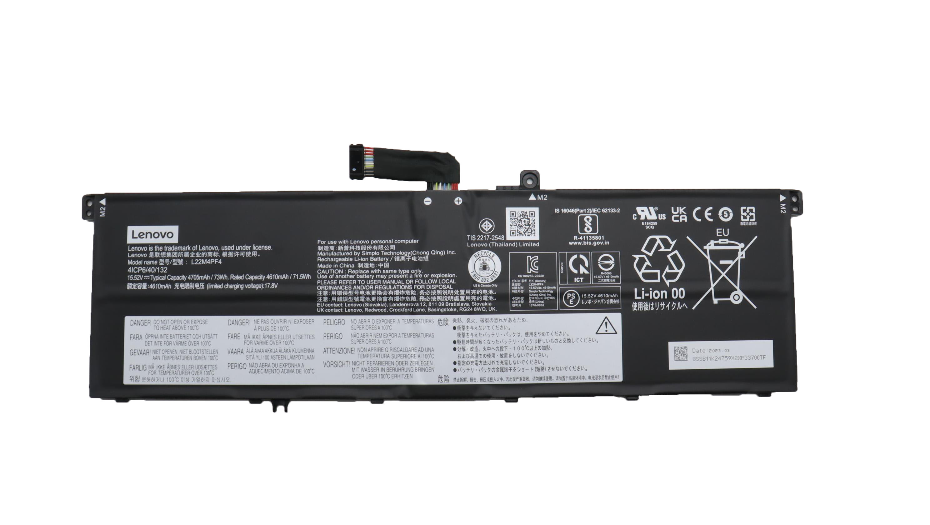 Original 4705mAh 73Wh Lenovo SB11K24758 Akku