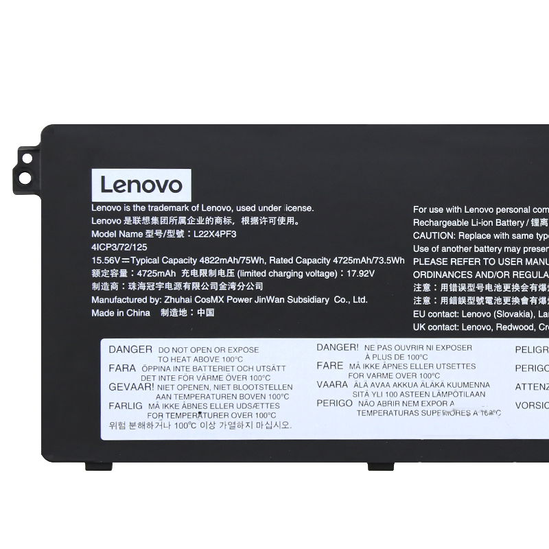 Original 4822mAh 75Wh Lenovo SB11K24756 Akku