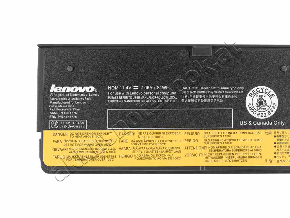 24Wh Lenovo Thinkpad T450 20BU 20BV Akku