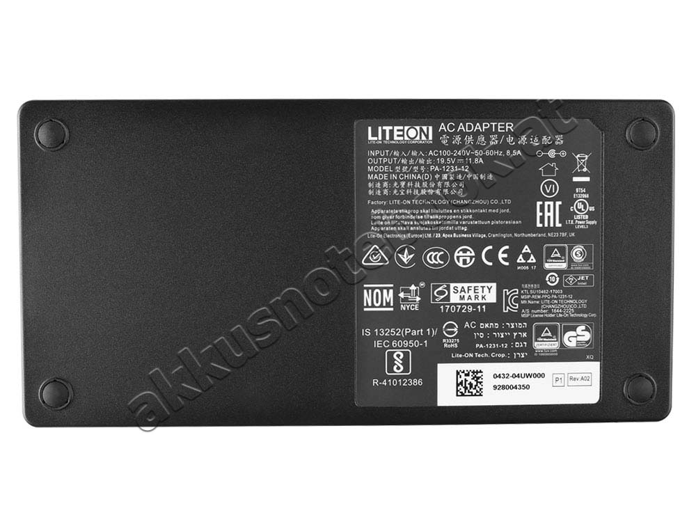 230W Acer Predator 17 G5-793-53FA Slim Netzteil Ladegerät