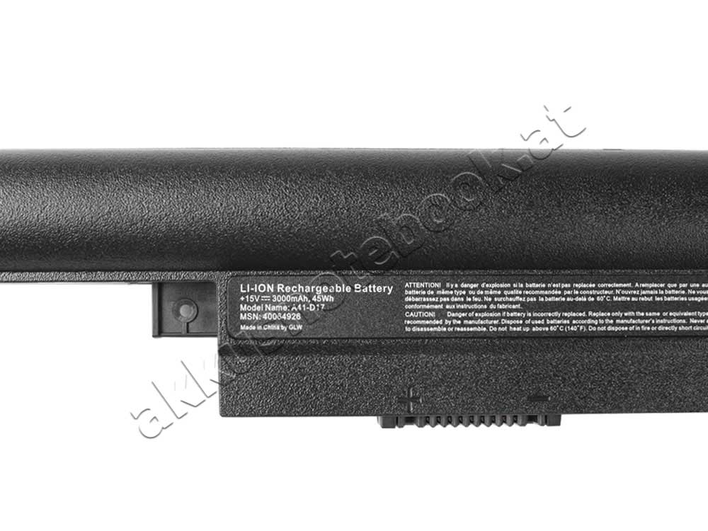 3000mAh 45Wh 4 Zellen Akku für Medion Erazer P7643 MD 60625