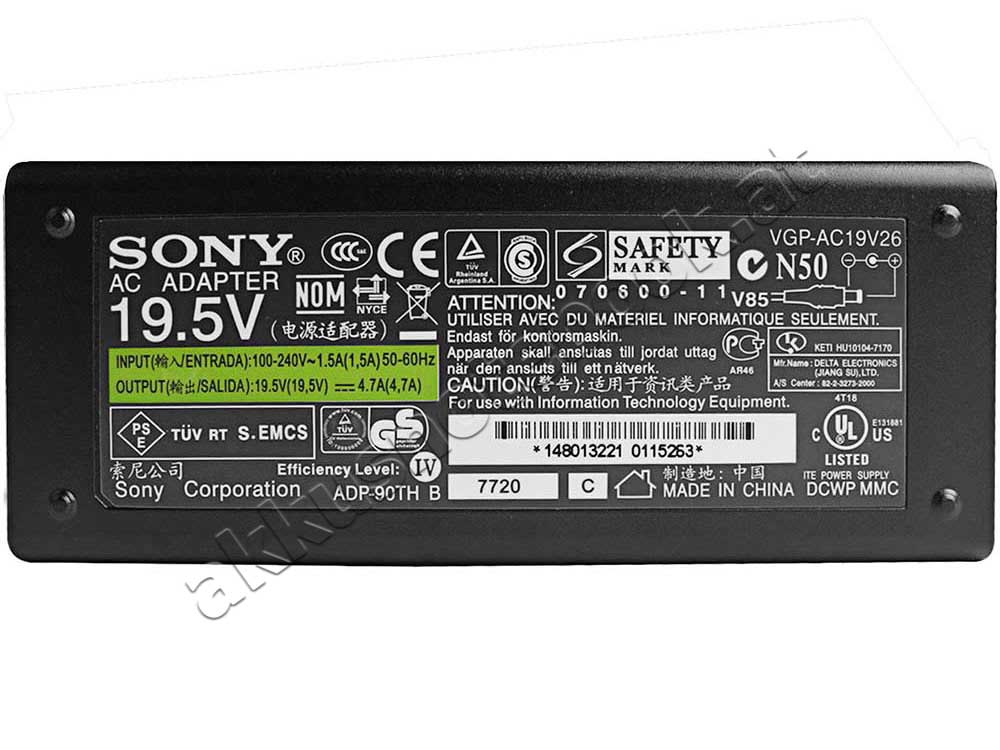 19.5V 4.7A 90W Netzteil Ladegerät Sony VAIO SVE14115YC SVE14A25CDB