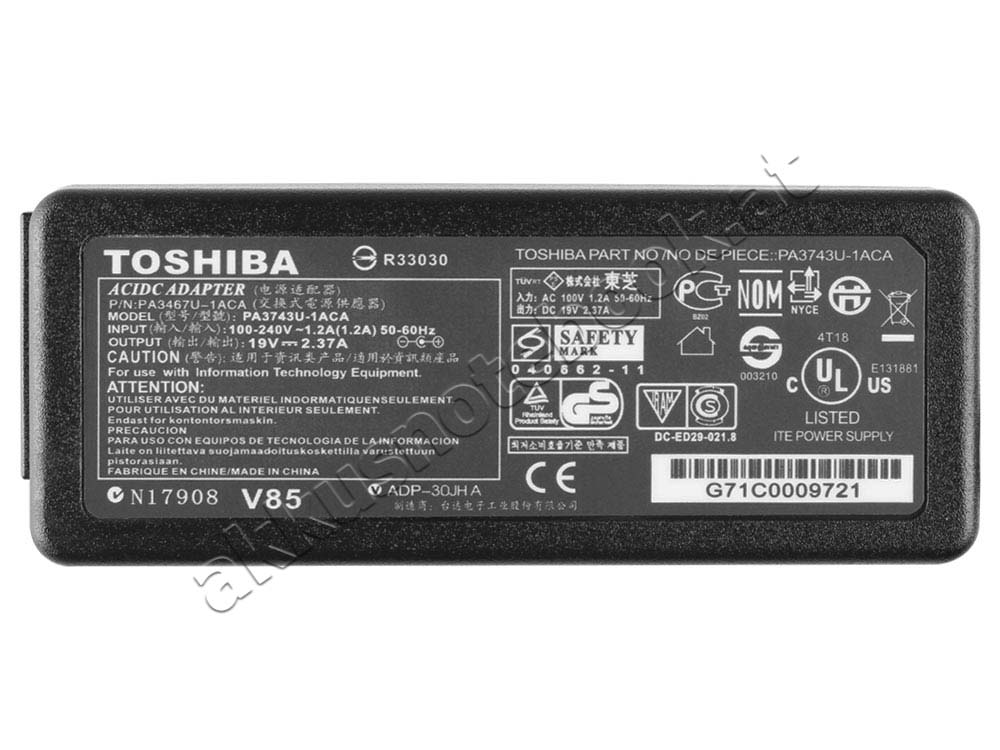19V 2.37A Toshiba PA5044U-1ACA Netzteil