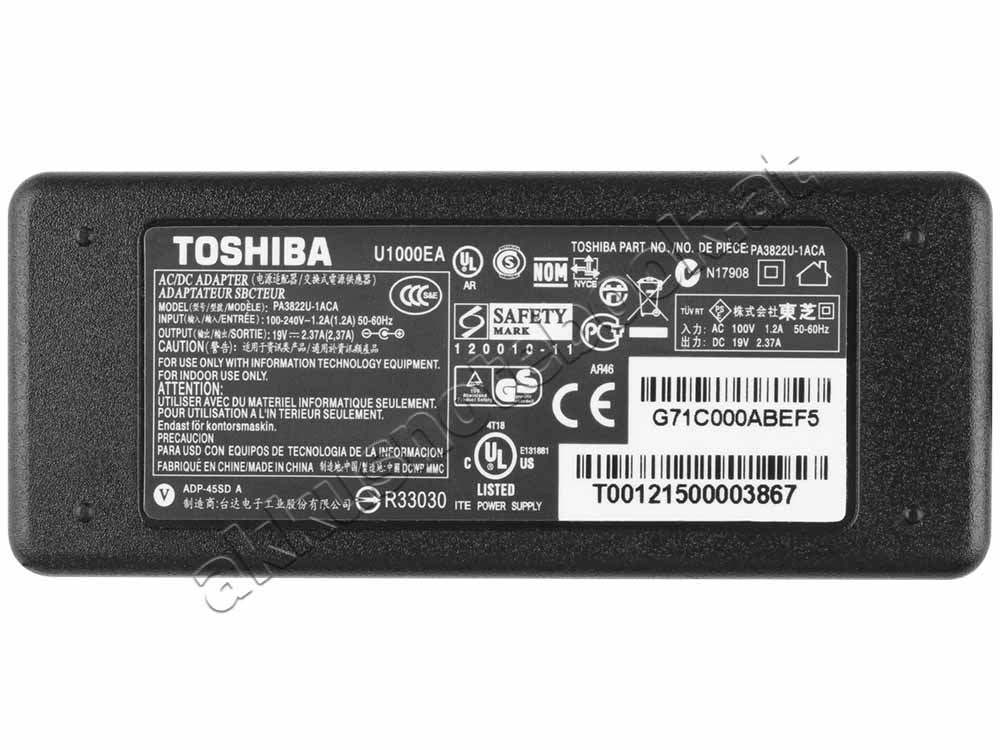 19V 2.37A Toshiba Satellite U925T-S2300 Netzteil