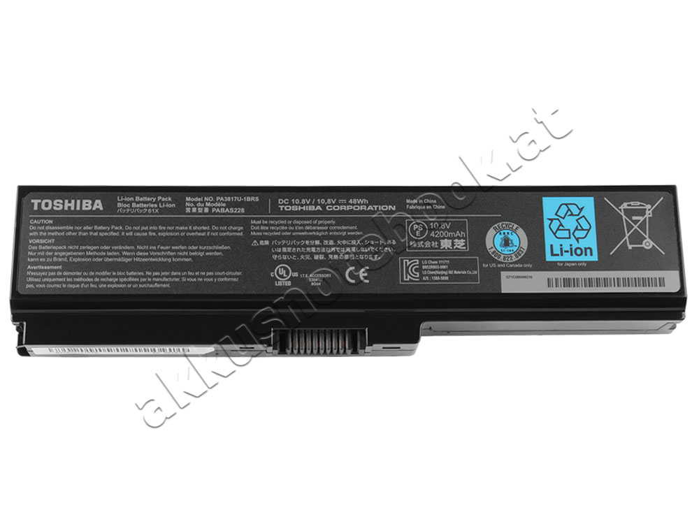 6 Zellen Toshiba PA3635U-1BAS PA3635U-1BRM PA3635U-1BRS Akku