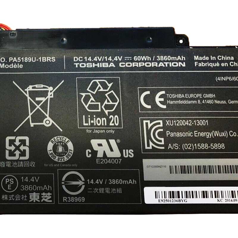 Original 14.4V 3860mAh 60Wh Akku für Toshiba PA5189U-1BRS