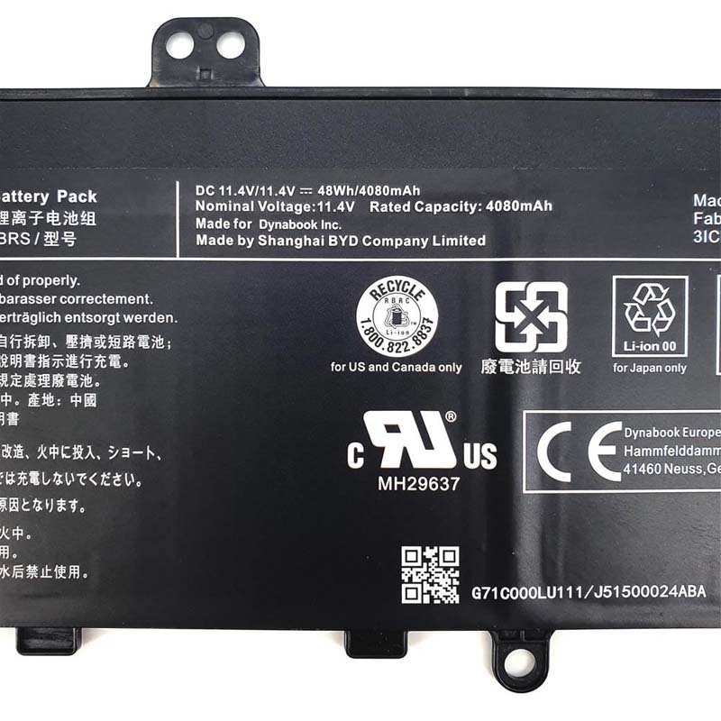 Original 11.4V 4080mAh 48Wh Akku für Toshiba Tecra X50-F-11E