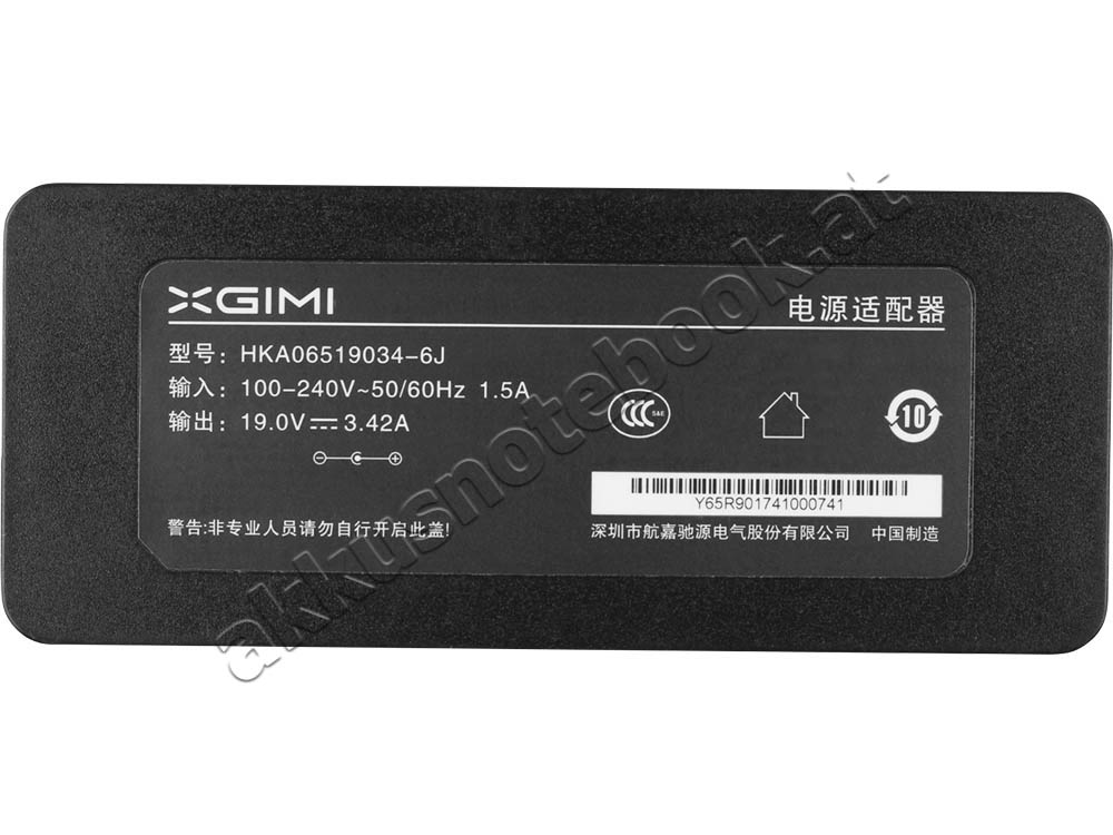 Original 65W XGIMI MoGo XJ03W LED Projector Netzteil Ladegerät + Kabel